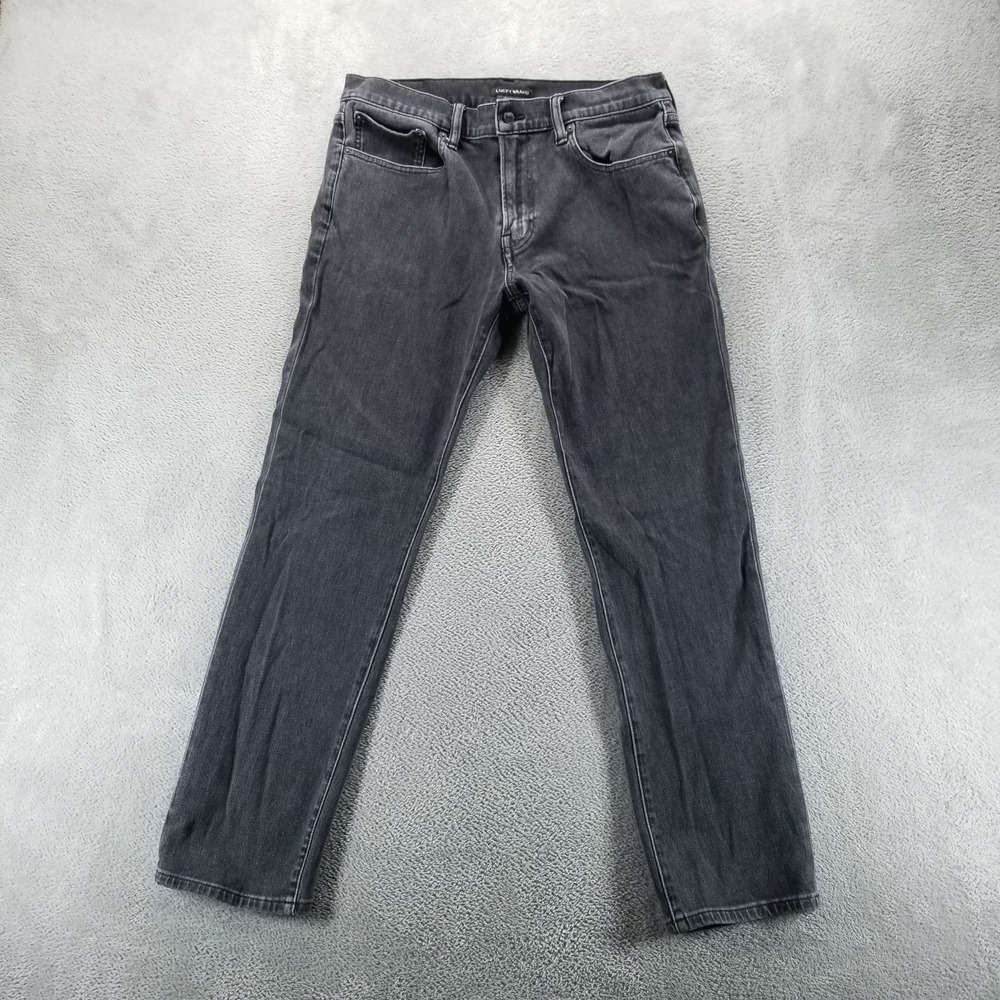 Lucky Brand Jeans Mens 32x32 Black 223 Straight Regular Mid‎ Rise Faded